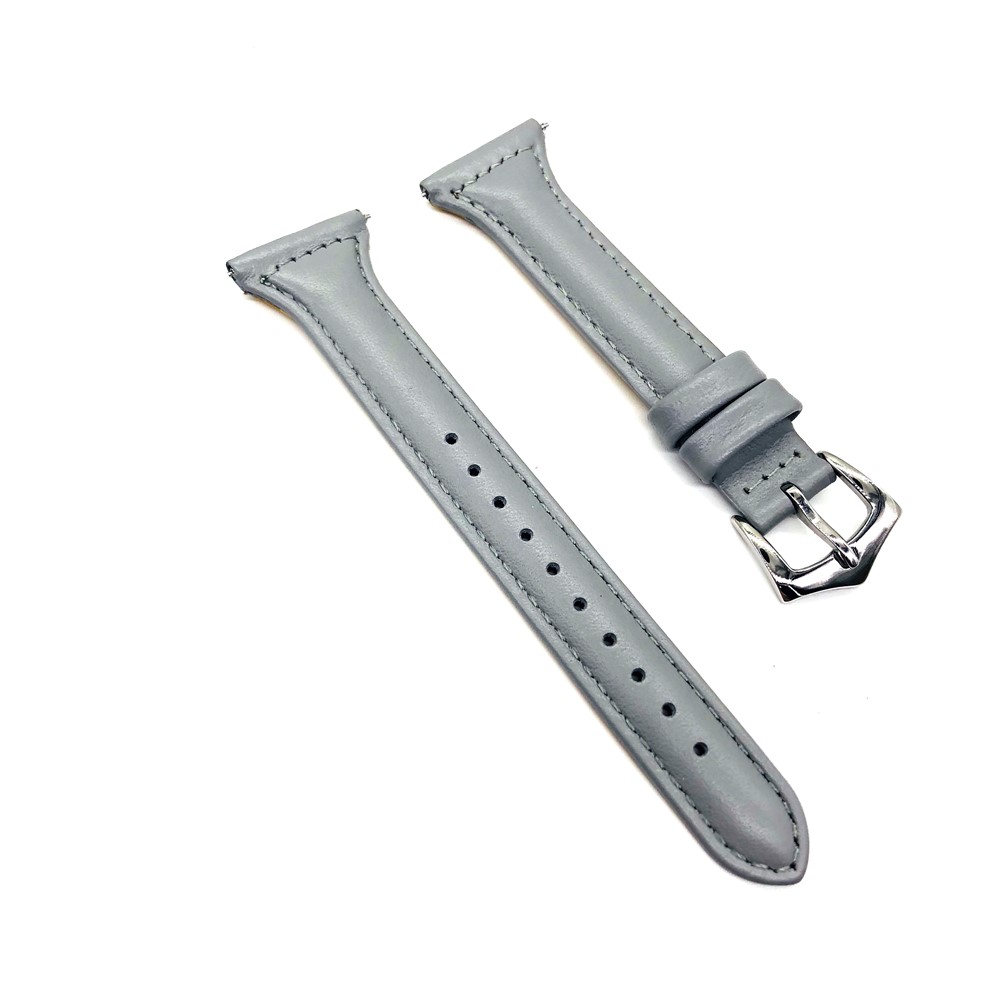 Full Grain Cowhide Leather Watch Strap Replacement for Fitbit Versa - Grey-1