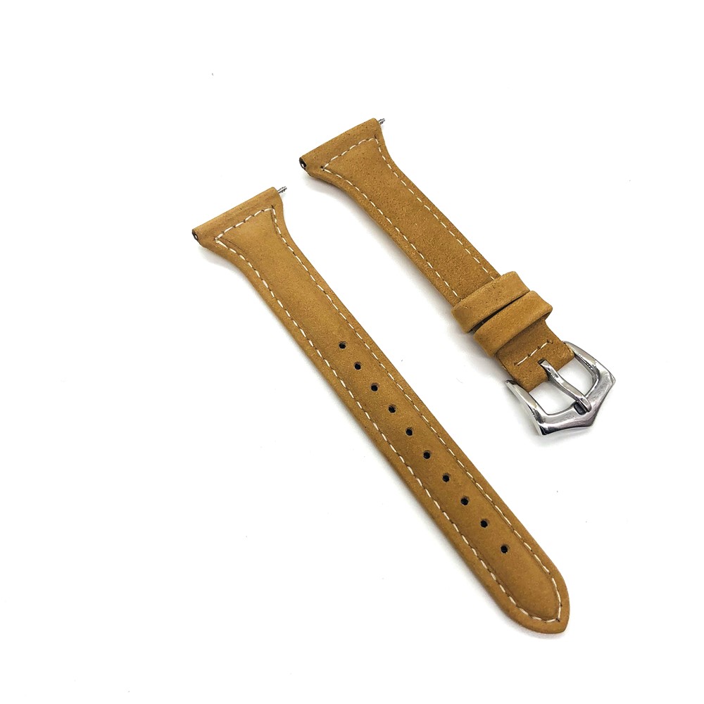 Full Grain Cowhide Leather Bracelet Wristband for Fitbit Versa - Light Brown-1