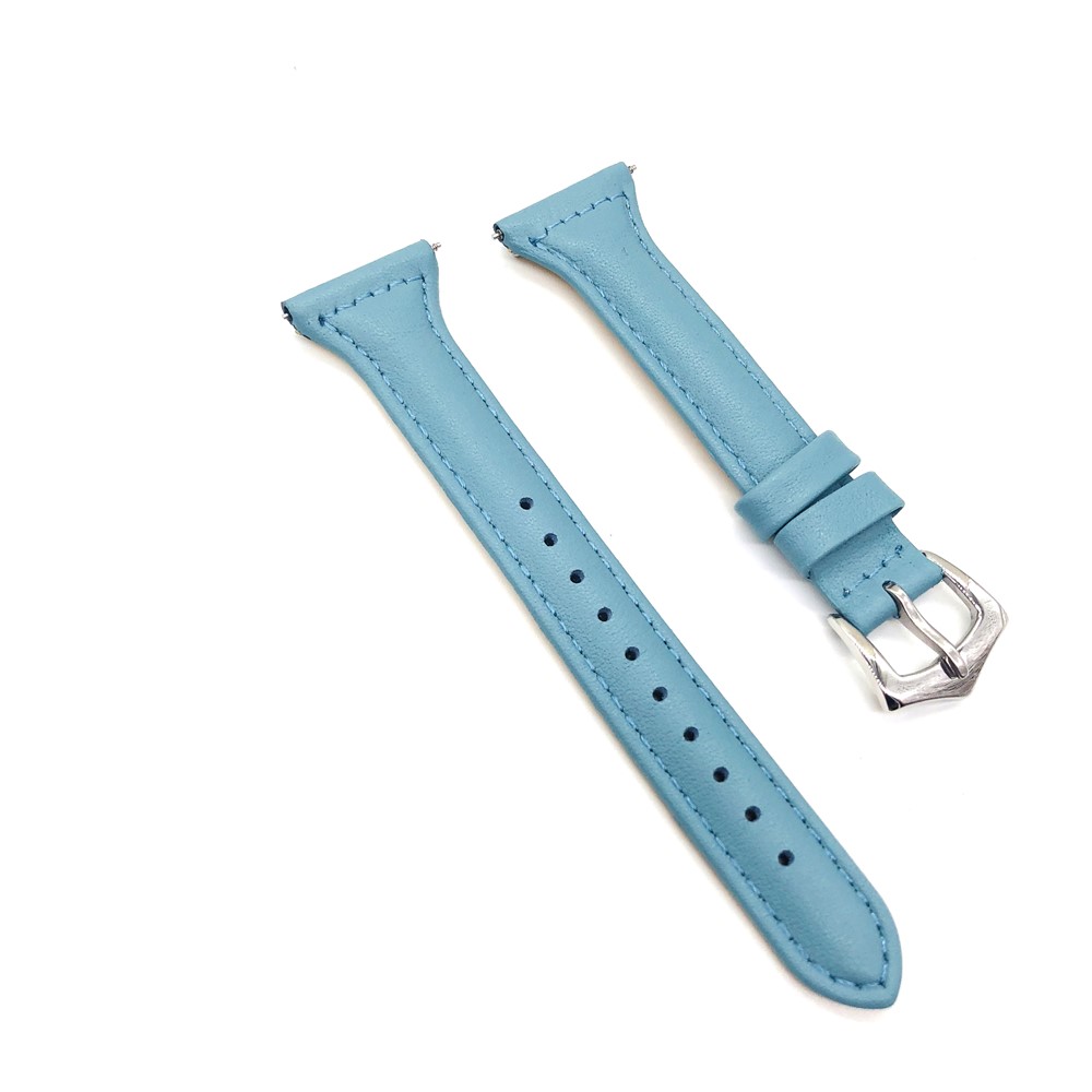 Vollnarbiges Rindslederarmband Für Fitbit Versa - Blau-1