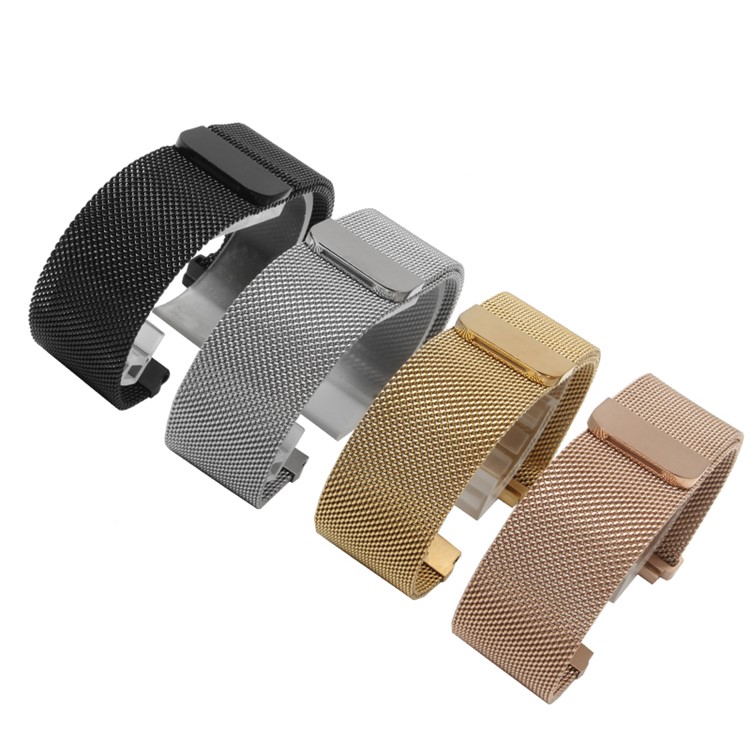 18mm Luxury Milanese Stainless Steel Magnetic Watch Band Part for Huawei TalkBand B5 - Black-7