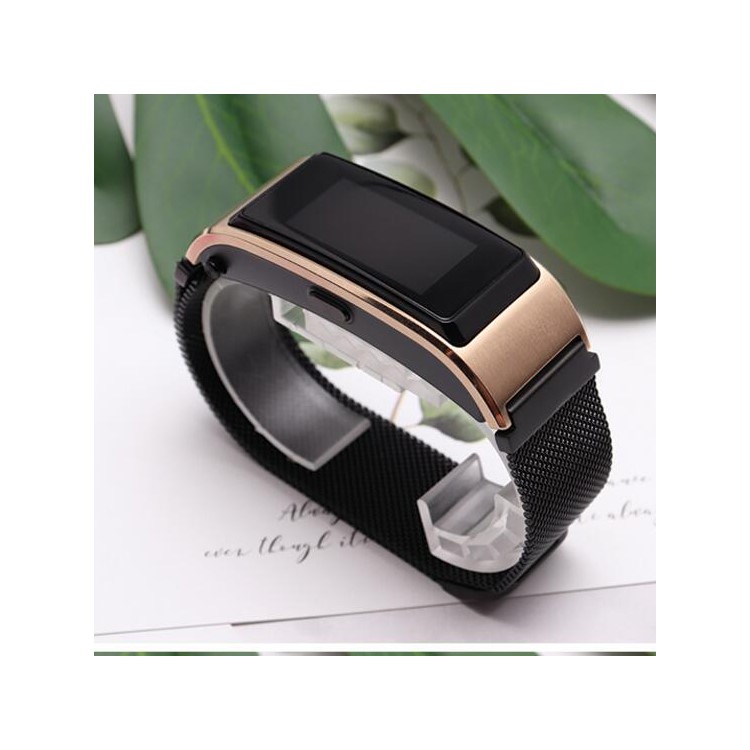 18mm Luxury Milanese Stainless Steel Magnetic Watch Band Part for Huawei TalkBand B5 - Black-9