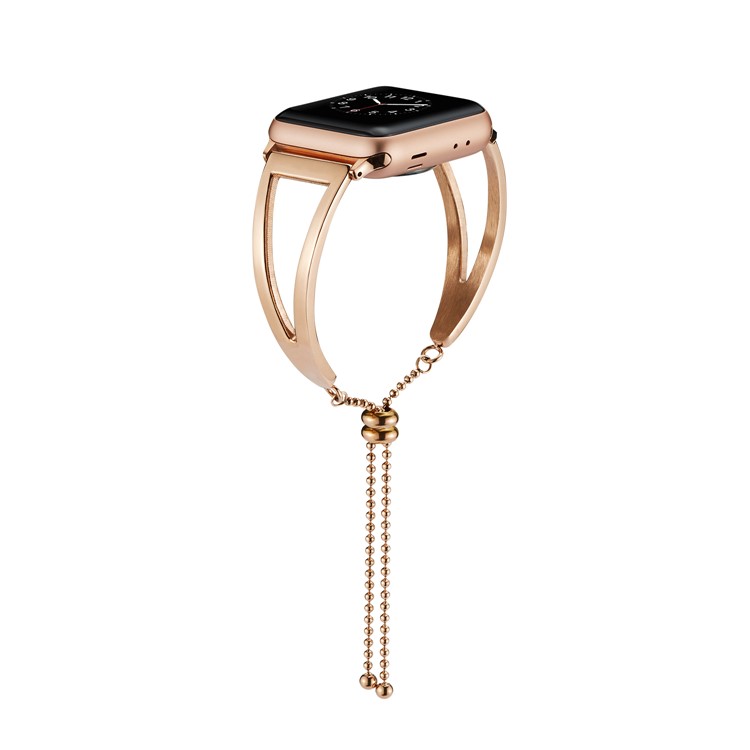 Stylish Stainless Steel Watch Band Bracelet for Apple Watch Series 5 4 44mm / Series 3 2 1 42mm - Rose Gold-2