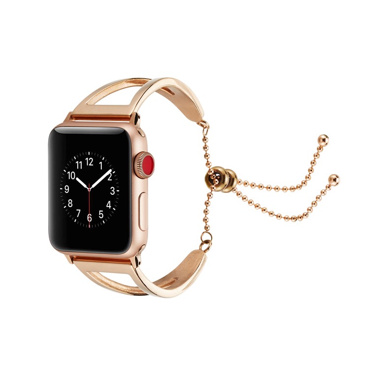 Stylish Stainless Steel Watch Band Bracelet for Apple Watch Series 5 4 44mm / Series 3 2 1 42mm - Rose Gold-3