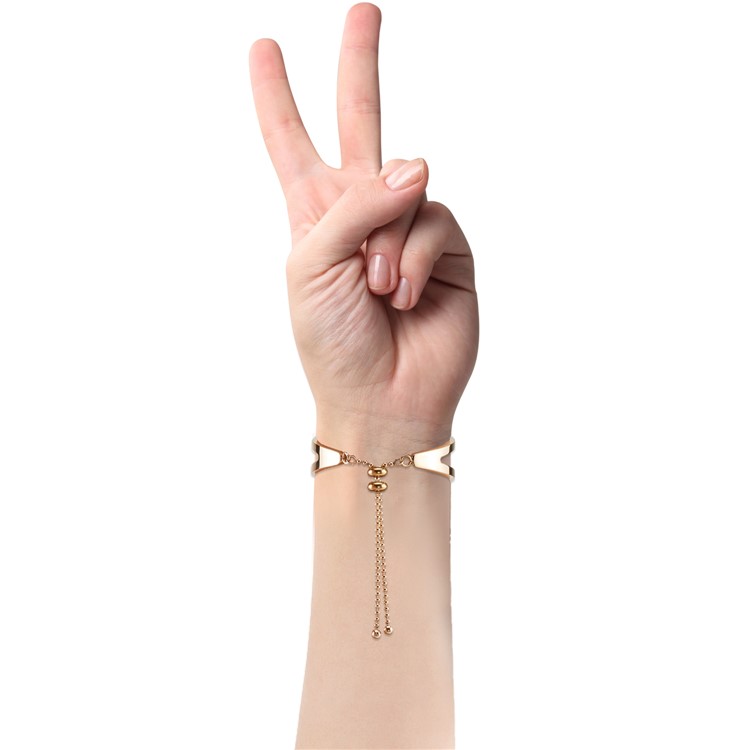 Stylish Stainless Steel Watch Band Bracelet for Apple Watch Series 5 4 44mm / Series 3 2 1 42mm - Rose Gold-5