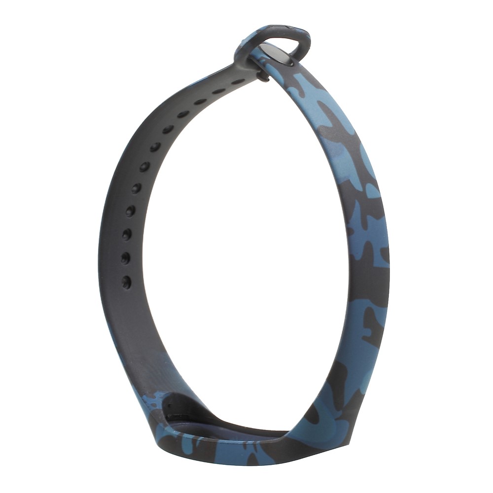 Camouflage Soft Silicone Watch Strap Band for Xiaomi Mi Band 3 - Blue-6