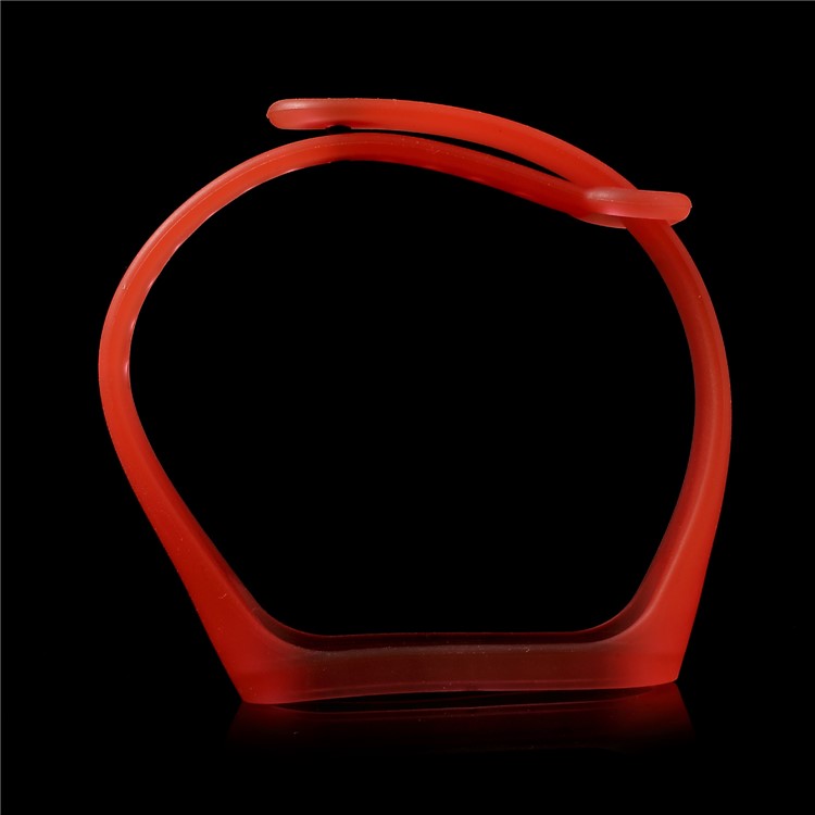 Clear Jelly Soft Silicone Watch Strap Band for Xiaomi Mi Band 3 - Red-3