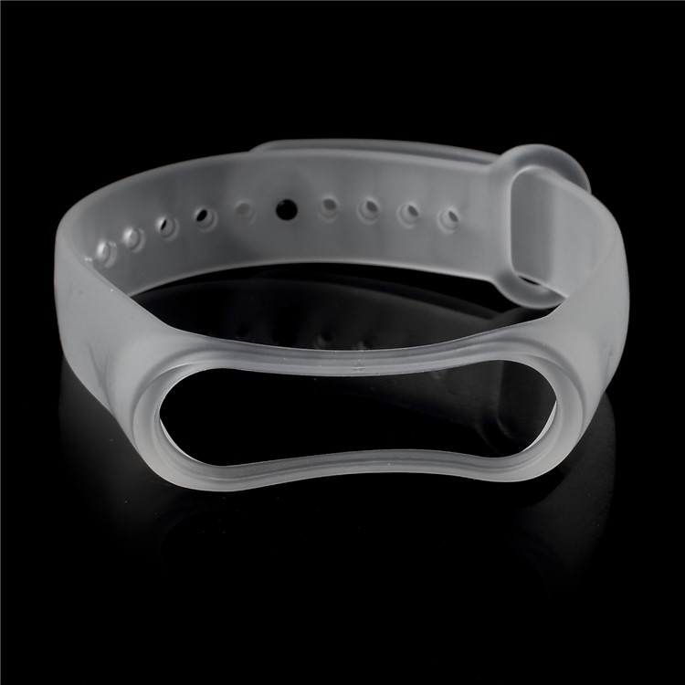 Clear Jelly Soft Silicone Watch Strap Para Xiaomi MI Band 3 - Transparente