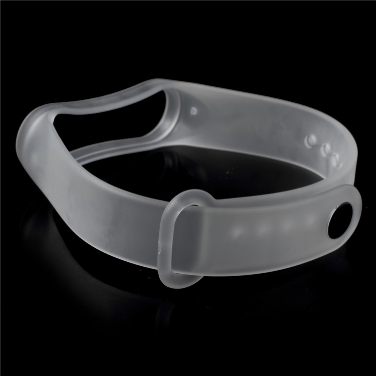 Clear Jelly Soft Silicone Watch Strap Para Xiaomi MI Band 3 - Transparente