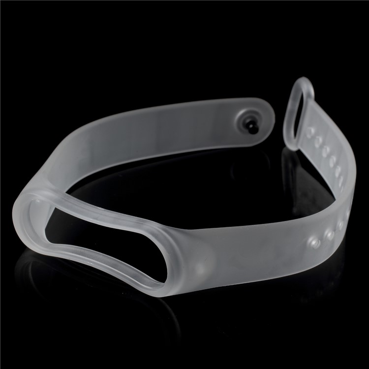 Clear Jelly Soft Silicone Watch Strap Para Xiaomi MI Band 3 - Transparente