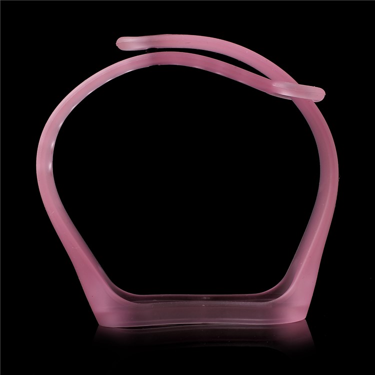 Clear Jelly Soft Silicone Watch Band for Xiaomi Mi Band 3 - Rose-3