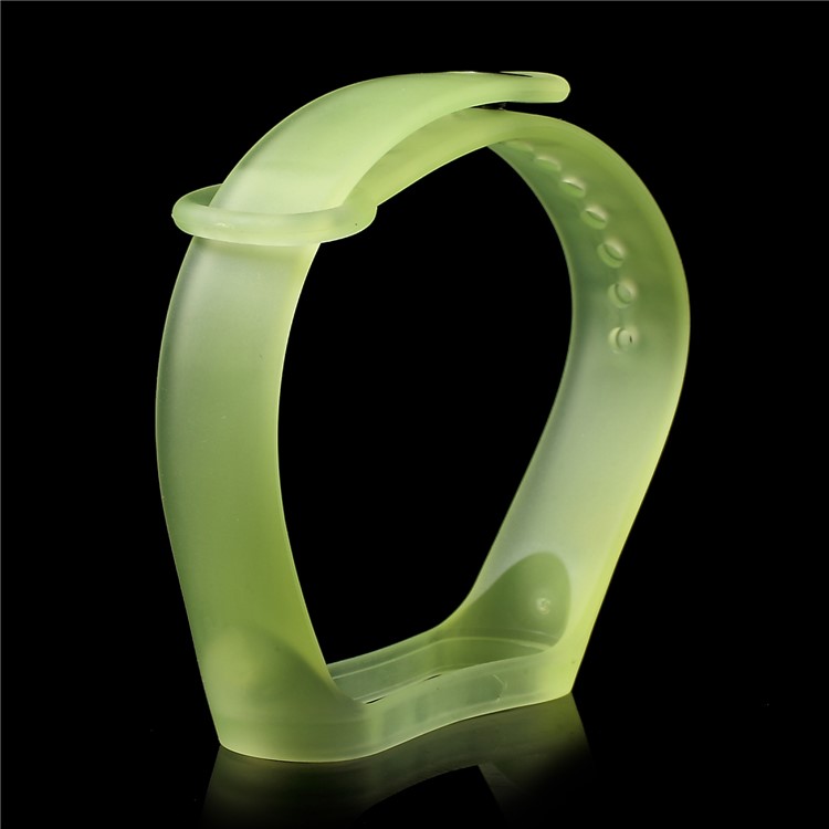 Clear Jelly Soft Silicone Watch Band Replacement for Xiaomi Mi Band 3 - Green-2