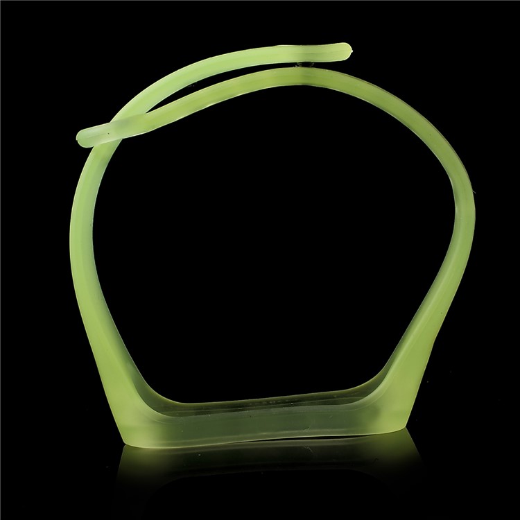 Clear Jelly Soft Silicone Watch Band Replacement for Xiaomi Mi Band 3 - Green-3