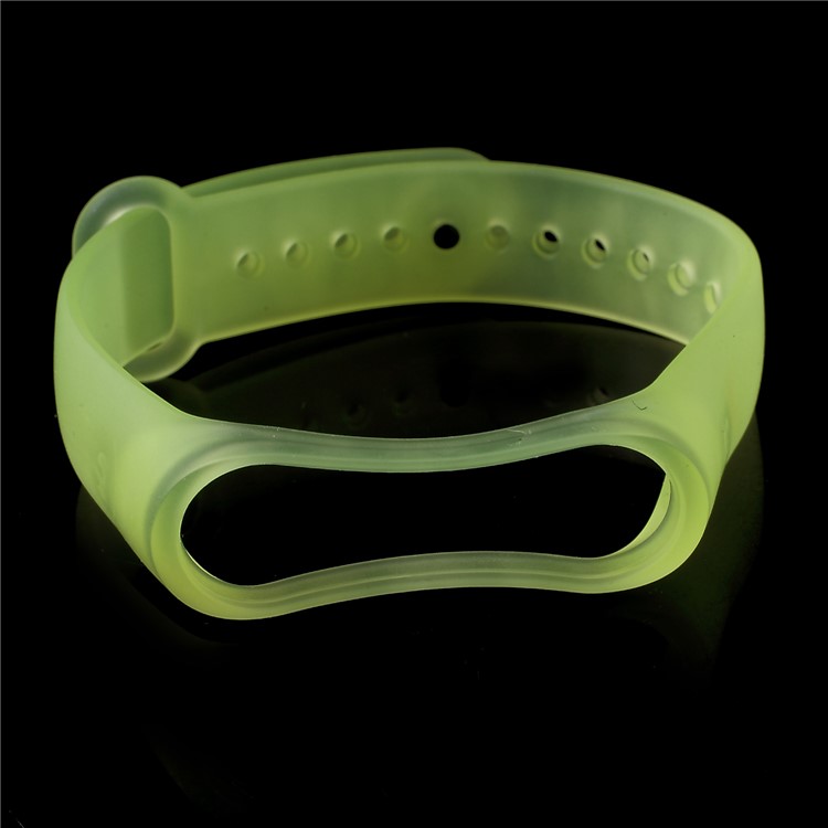 Clear Jelly Soft Silicone Watch Band Replacement for Xiaomi Mi Band 3 - Green-4