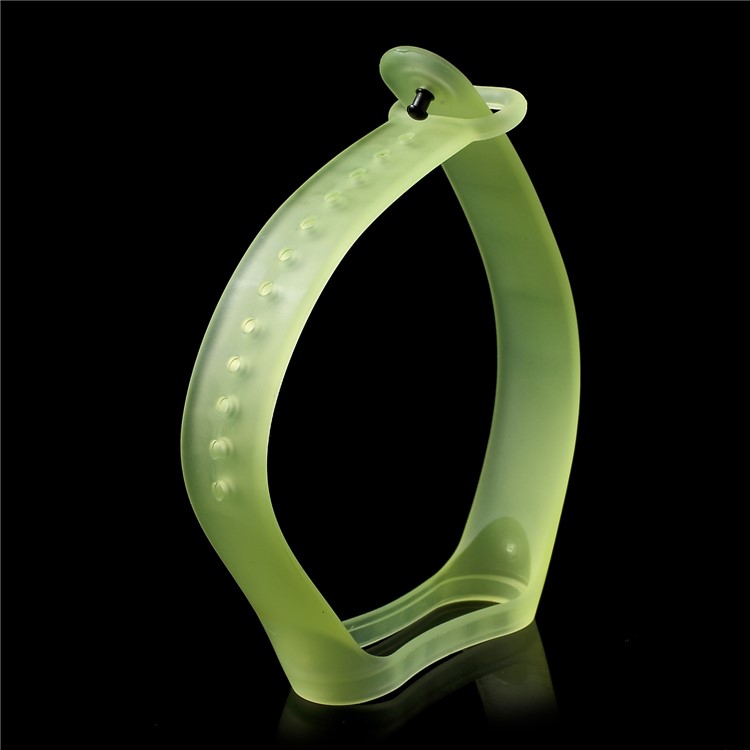 Clear Jelly Soft Silicone Watch Band Replacement for Xiaomi Mi Band 3 - Green-6