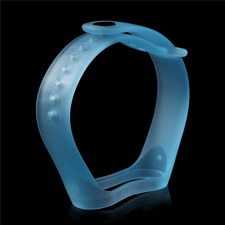 Clear Jelly Soft Silicone Wristwatch Strap Band for Xiaomi Mi Band 3 - Blue-2