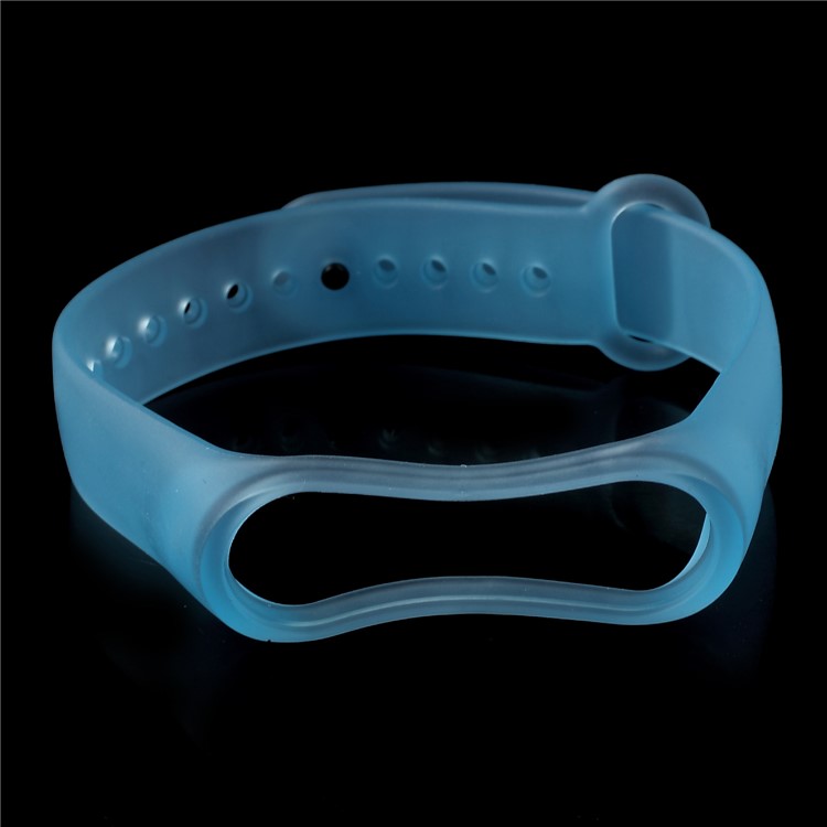 Clear Jelly Soft Silicone Wristwatch Strap Band for Xiaomi Mi Band 3 - Blue-4