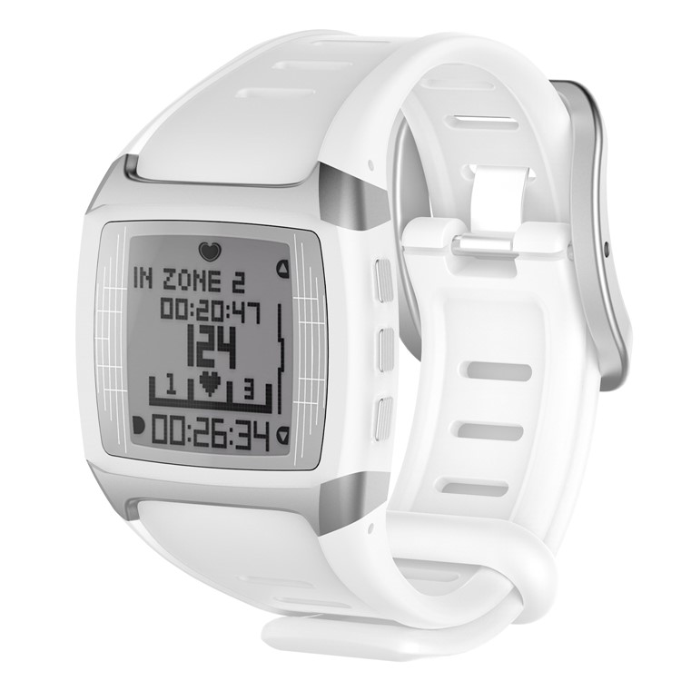 Men Silicone Sport Watch Band with Installation Tools for Polar FT60 - White-3