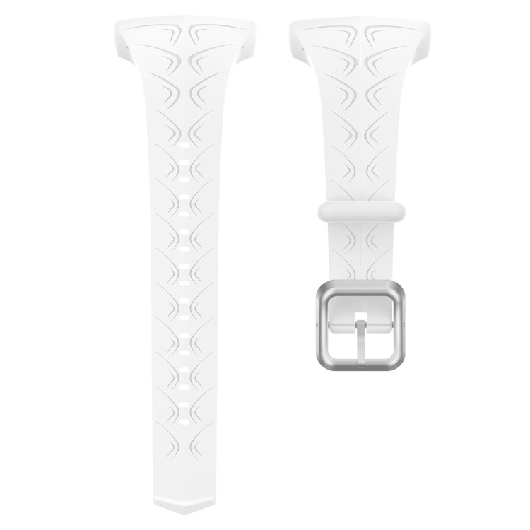 Women Silicone Sport Watch Band with Installation Tools for Polar FT60 - White-3