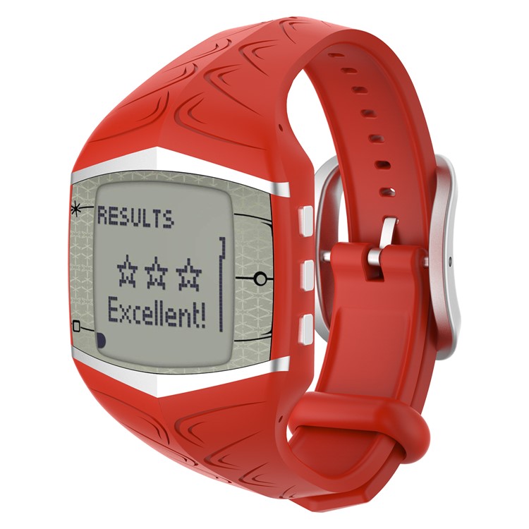 Women Silicone Sport Watch Band Replacement with Installation Tools for Polar FT60 - Red-3