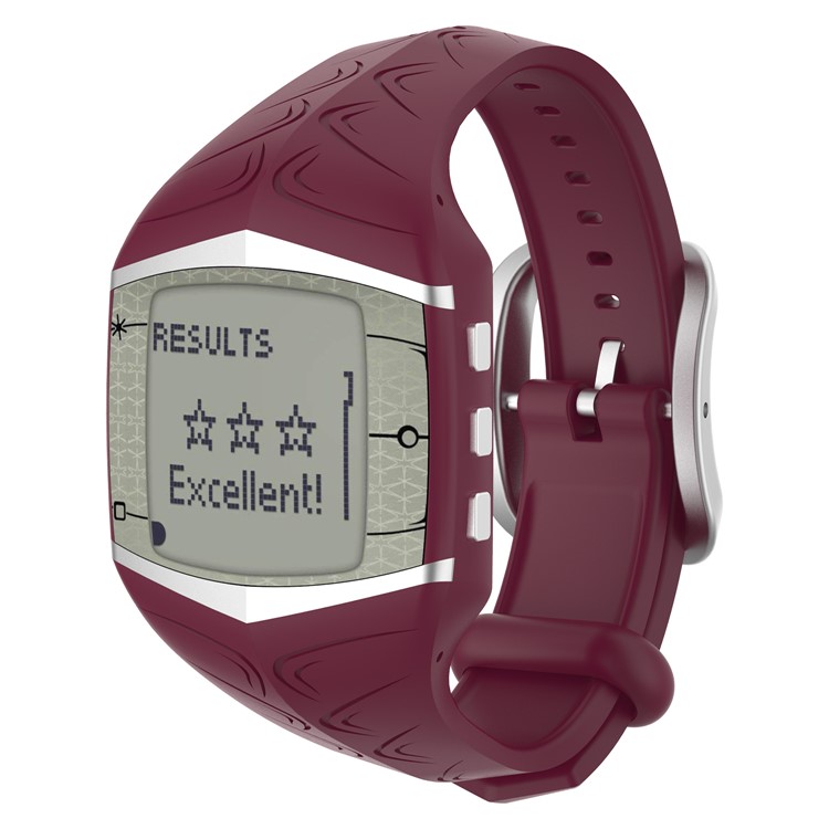Women Silicone Sport Watch Strap Replacement with Installation Tools for Polar FT60 - Wine Red-3