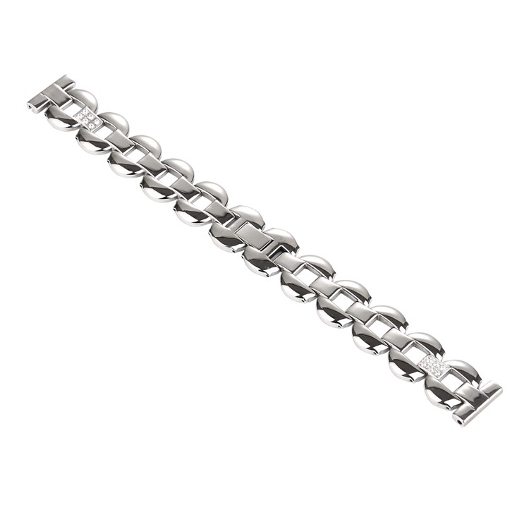 D-shape Rhinestone Decor Metal Watch Strap for Huawei TalkBand B5 - Silver-1