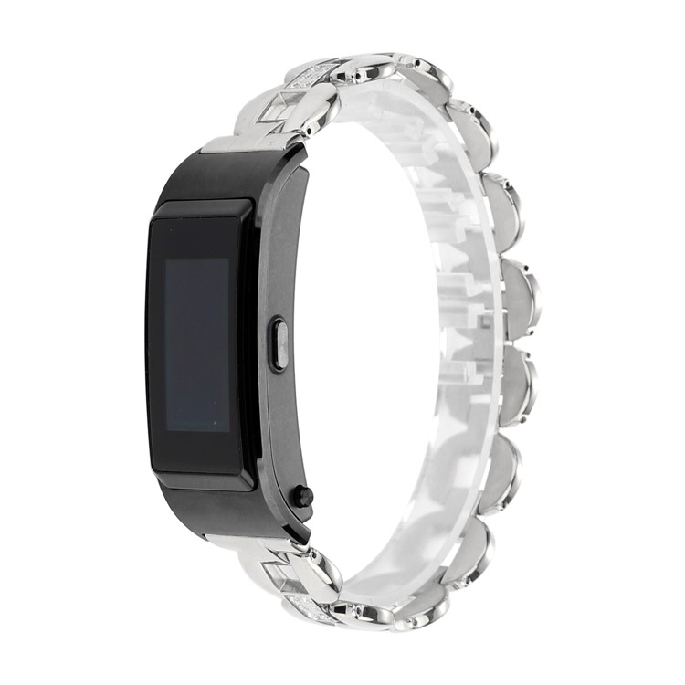 D-shape Rhinestone Decor Metal Watch Strap for Huawei TalkBand B5 - Silver-3
