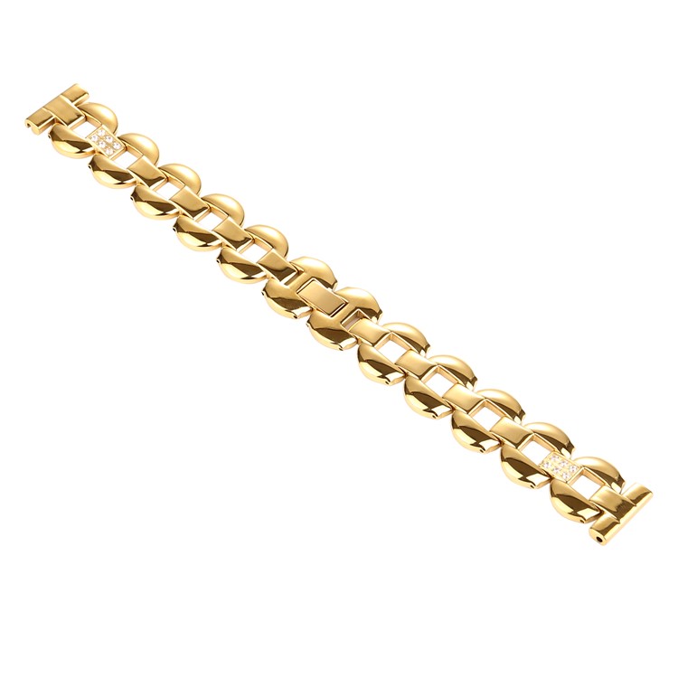 D-shape Rhinestone Decor Metal Watch Strap Replacement for Huawei TalkBand B5 - Gold-1
