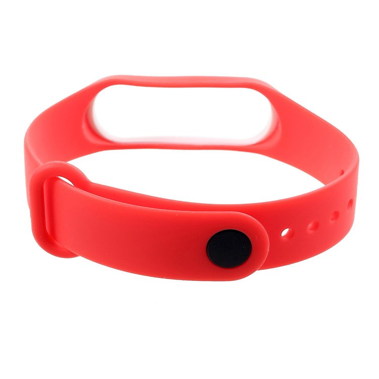 Banda Bicolor Correa De Silicona Suave Para Xiaomi Mi Banda 3 - Blanco / Rojo-5