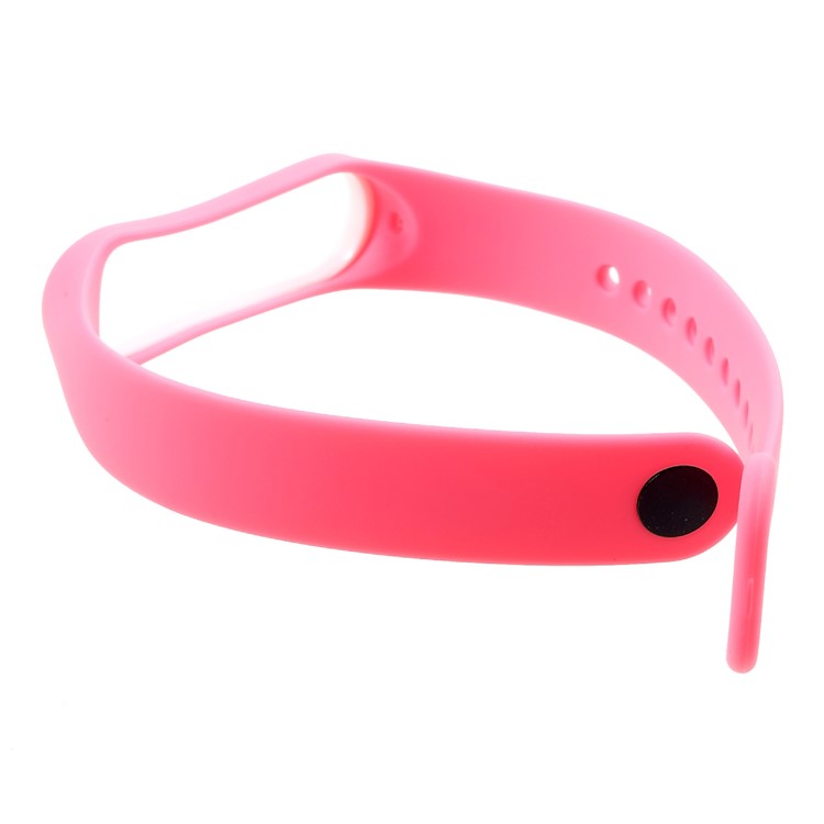 Correa De Muñeca De Silicona De Dos Tonos Para Xiaomi MI Smart Band 4 / MI BAND 3 - Blanco / Rosa-5