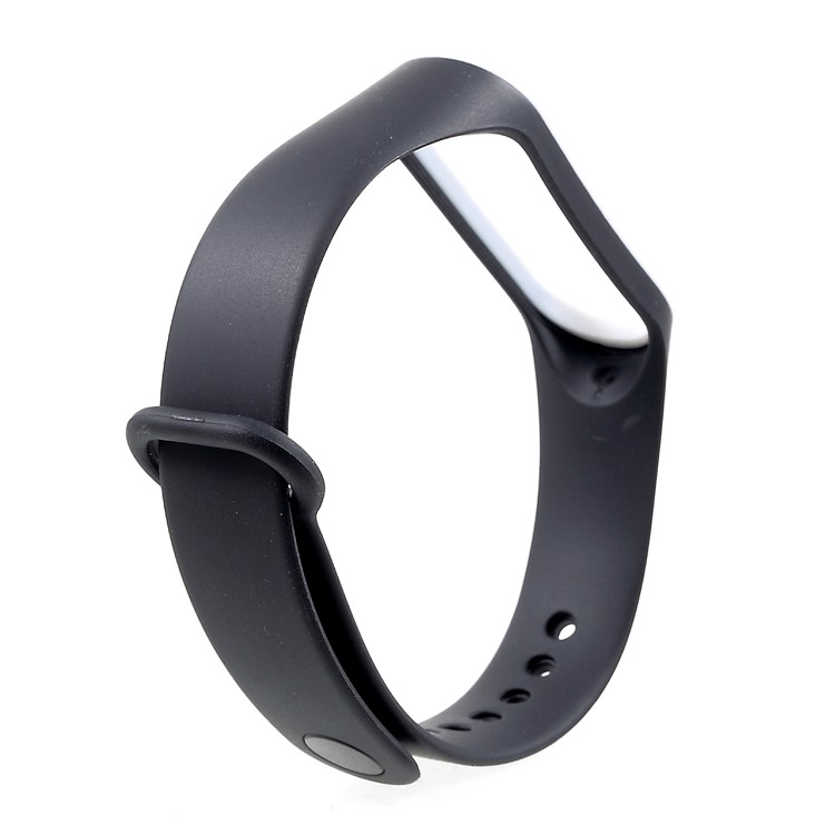 Correa de la Muñeca de Silicona de Dos Tonos Para Xiaomi Mi Smart Band 4 / Mi Banda 3 - Blanco / Negro-4