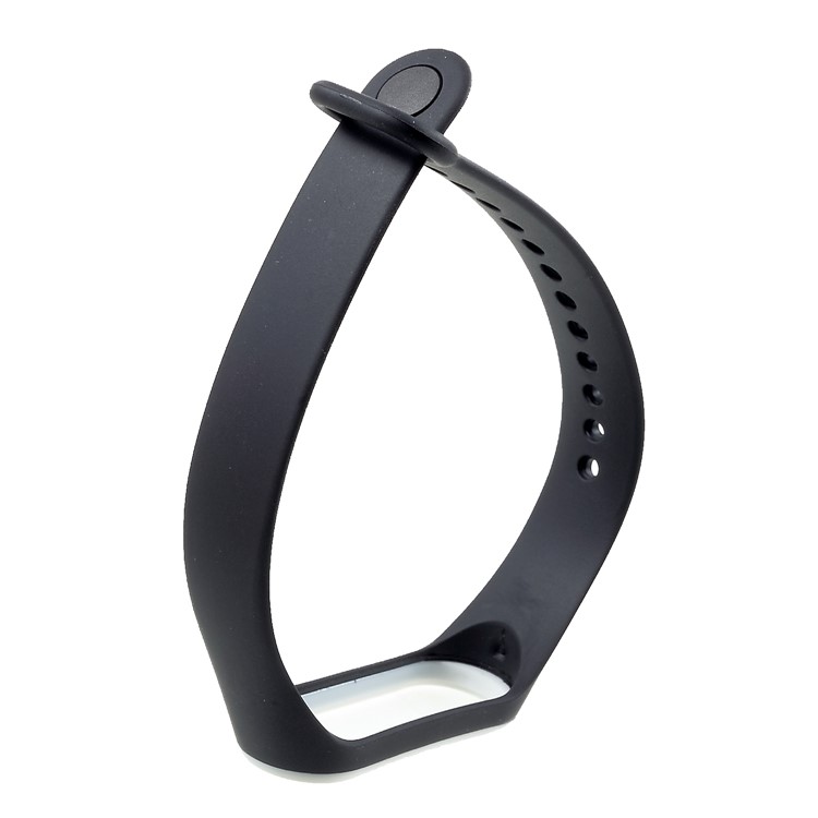 Correa de la Muñeca de Silicona de Dos Tonos Para Xiaomi Mi Smart Band 4 / Mi Banda 3 - Blanco / Negro-5