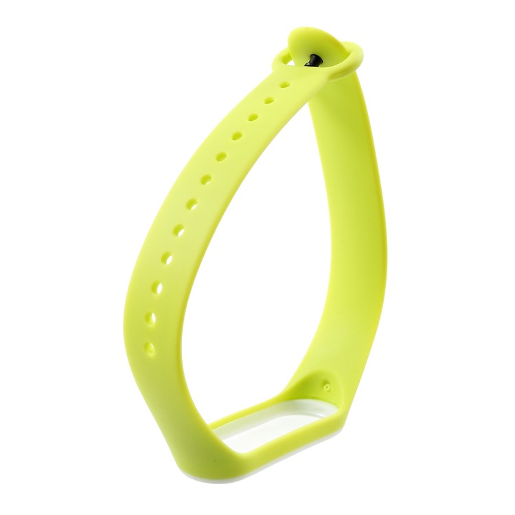 Correa De Reloj De Silicona Suave De Dos Colores Para Xiaomi Mi Band 3 - Blanco / Amarillo-5