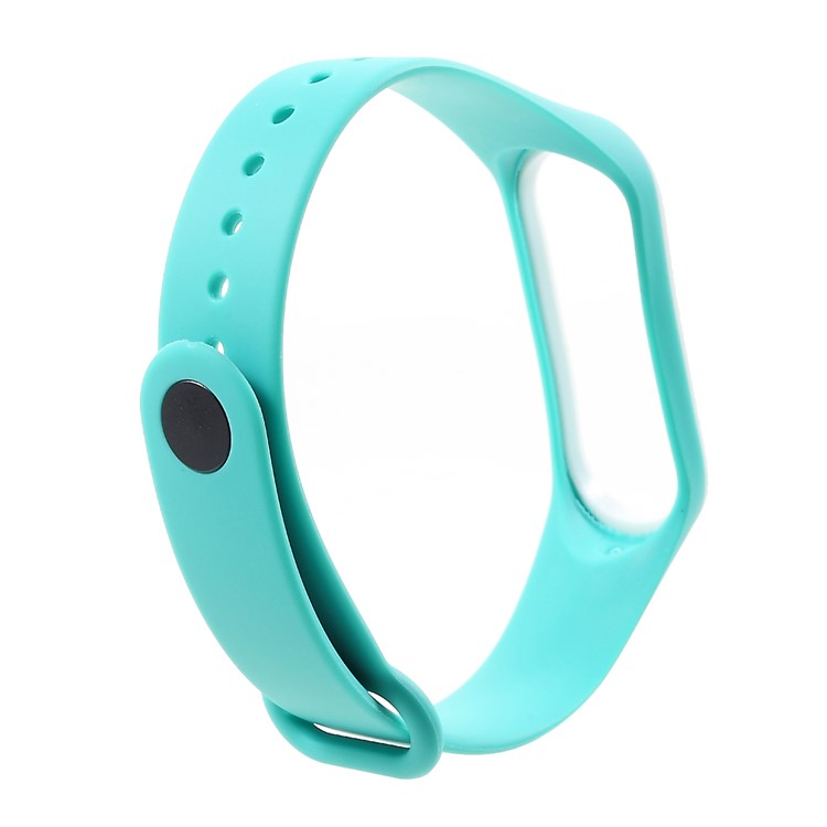 Banda De Reloj De Silicona Suave De Dos Colores Para Xiaomi Mi Band 3 - Blanco / Cian-3