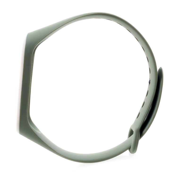 Correa De Muñeca Bicolor Correa De Reloj De Silicona Suave Reemplazar Parte Para Xiaomi Mi Banda 3 - Blanco / Verde-3
