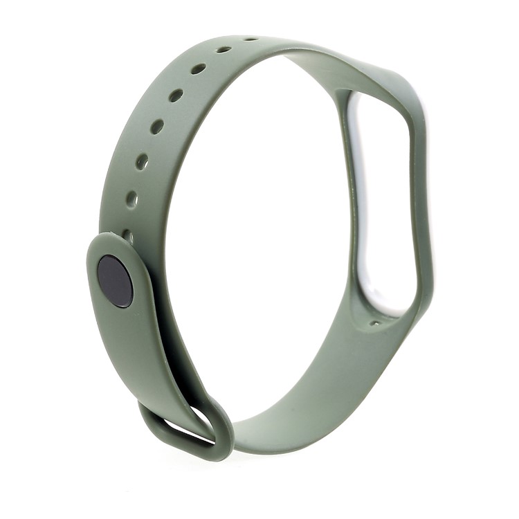Correa De Muñeca Bicolor Correa De Reloj De Silicona Suave Reemplazar Parte Para Xiaomi Mi Banda 3 - Blanco / Verde-4