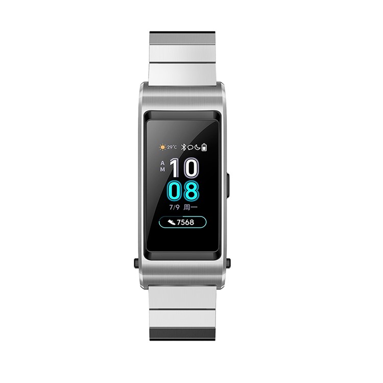 One Bead Classic Buckle Metal Wristband for Huawei TalkBand B5 - Silver-4