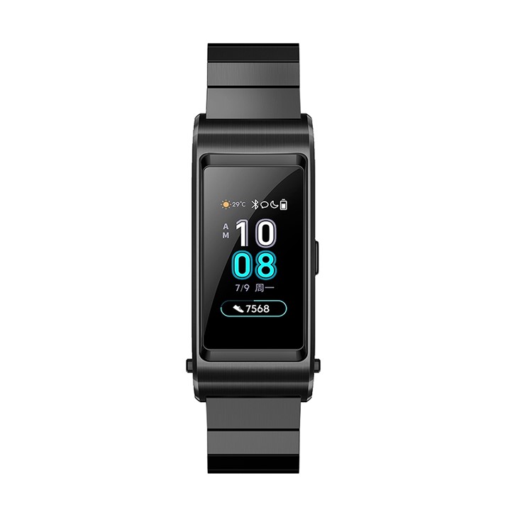 One Bead Classic Buckle Metal Watch Strap for Huawei TalkBand B5 - Black-3