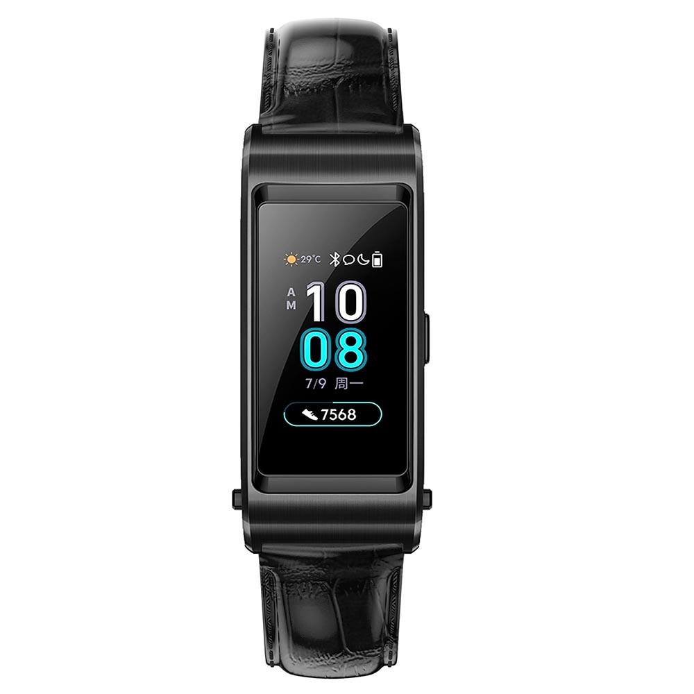 Correa De Reloj De Cuero Genuino De Textura De Cocodrilo Para Huawei Talkband B5 - Negro-2