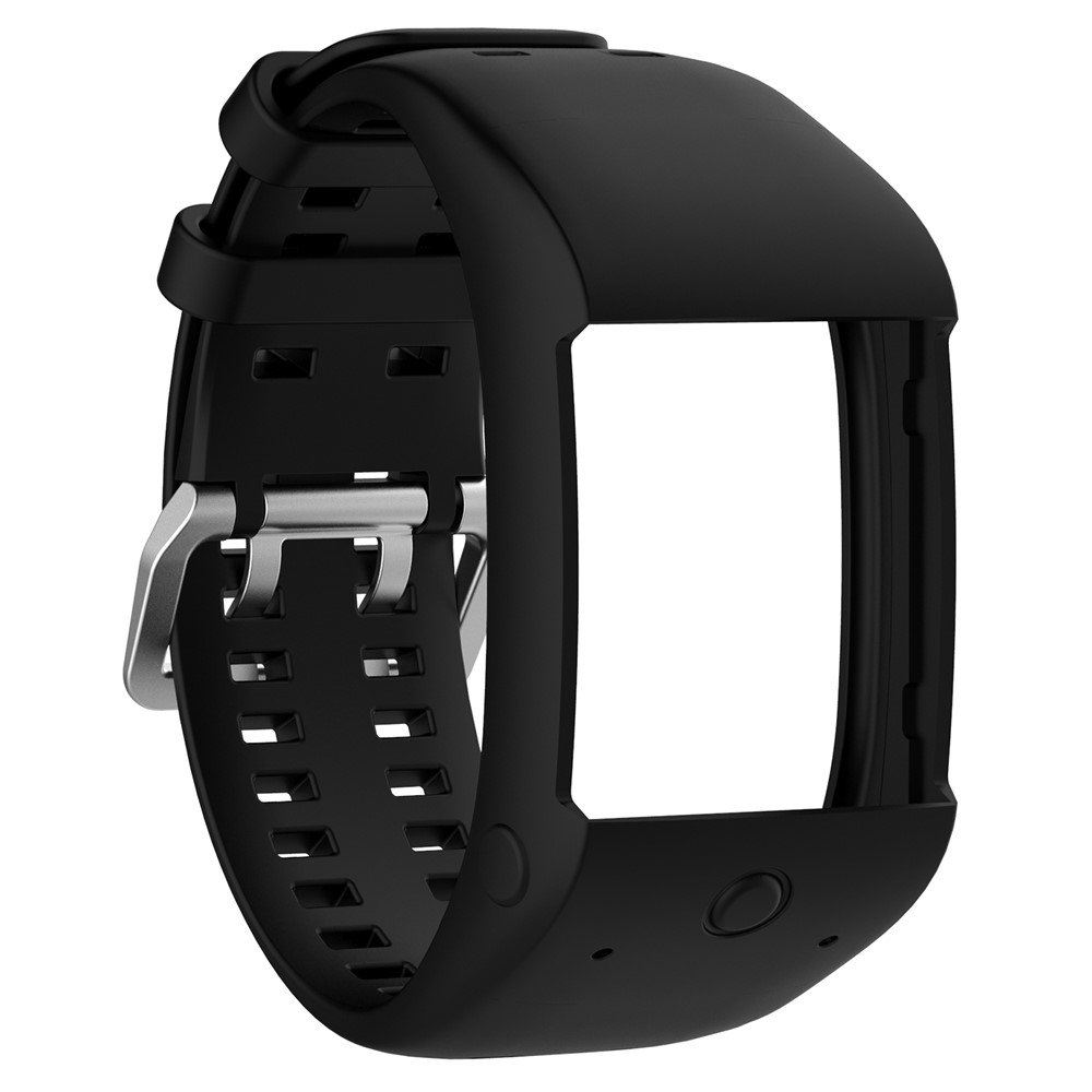 Correa de Muñeca de Silicona Suave Para Reloj Inteligente Polar M600 - Negro