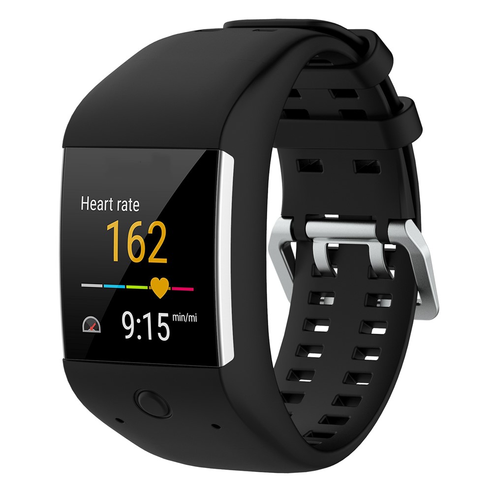 Soft Silicone Wrist Strap for Polar M600 Smart Watch - Black-3