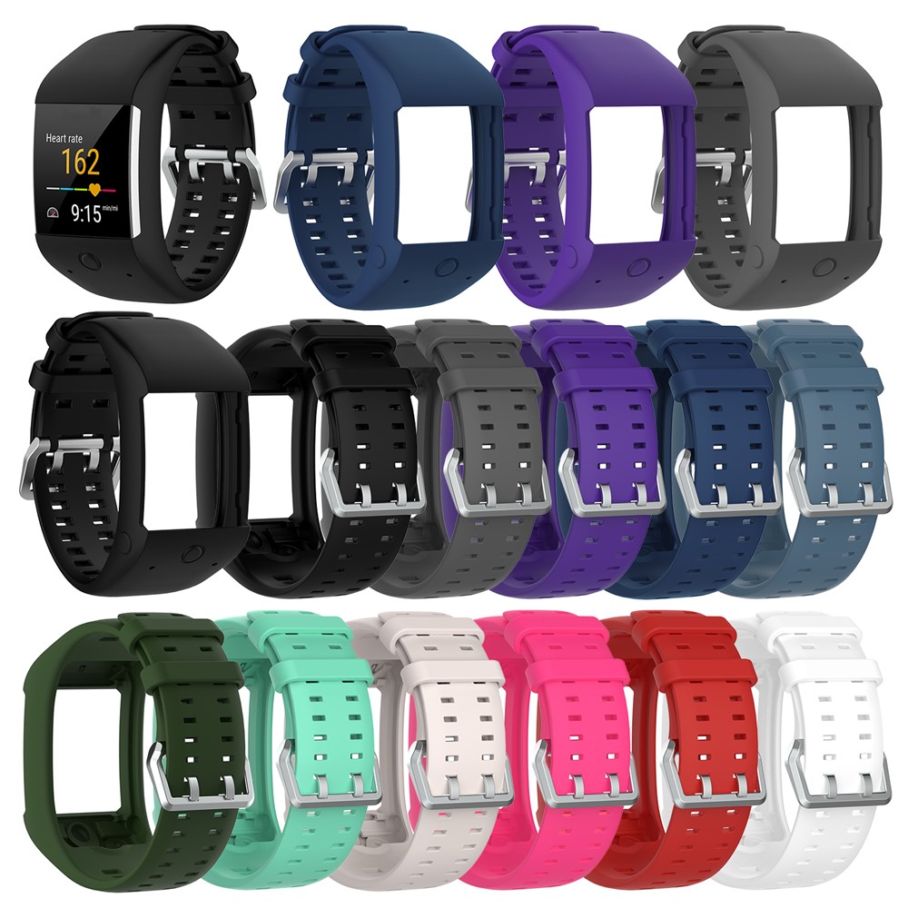 Soft Silicone Wrist Strap for Polar M600 Smart Watch - Black-6