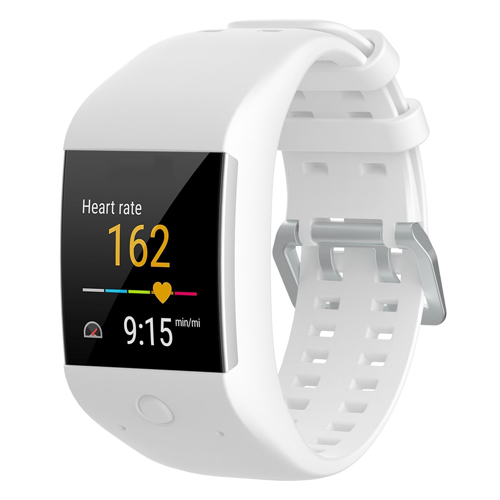 Banda De Silicona Suave Correa De Muñeca Para Reloj Inteligente Polar M600 - Blanco-2