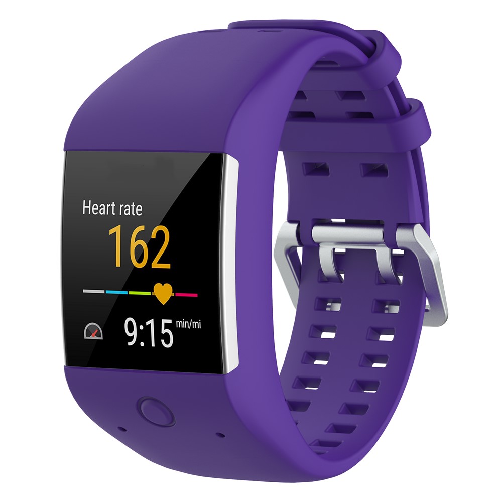 Soft Silicone Flexible Wrist Strap for Polar M600 Smart Watch - Purple-3