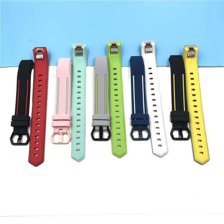 Soft Silicone Dual Color Watch Wrist Band for Fitbit Alta HR - Red/Black-8