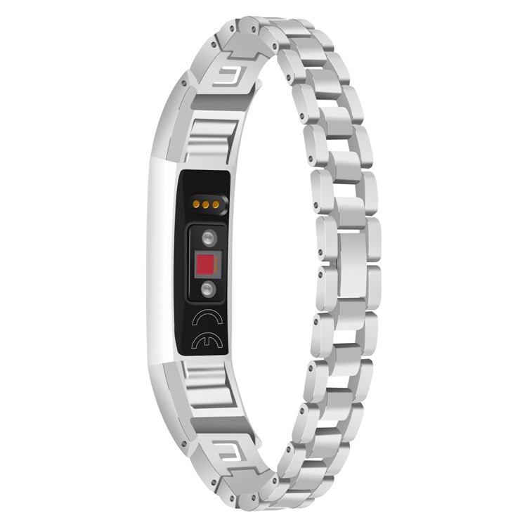 G-förmiger Strass-Edelstahlarmband Für Fitbit Alta / Alta HR - Silber--1
