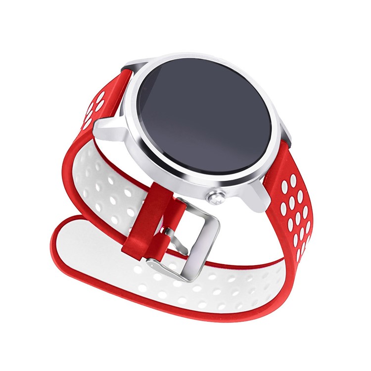 Two-tone Soft Silicone Watch Band Strap for Samsung Gear S3 Frontier / S3 Classic - Red / White-2