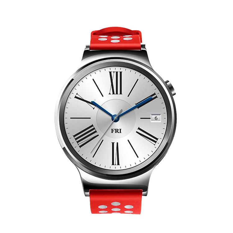 Two-tone Soft Silicone Watch Band Strap for Samsung Gear S3 Frontier / S3 Classic - Red / White-4