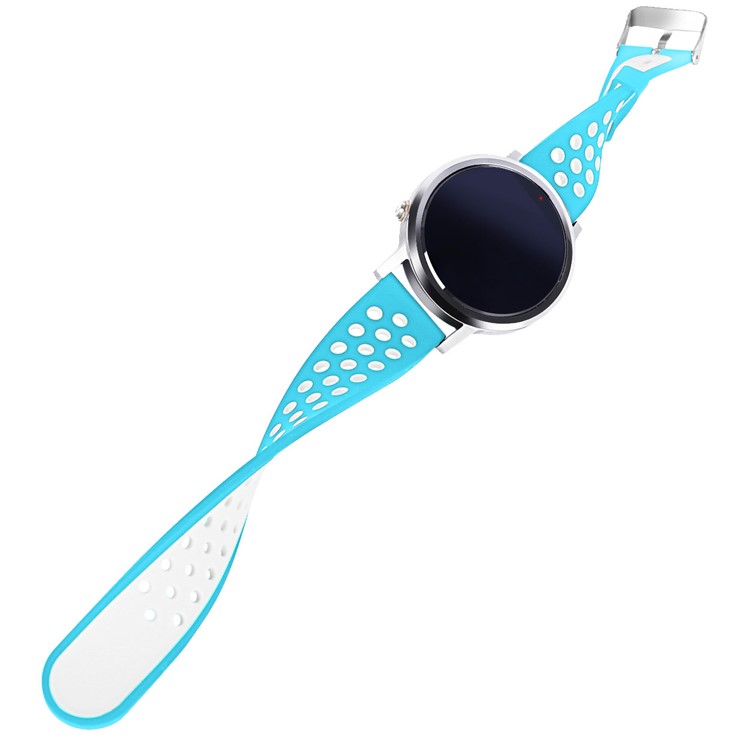 Banda de Relógio de Pulso de Silicone Para Dois Tons Para Samsung Gear S3 Frontier / S3 Classic - Azul / Branco-4