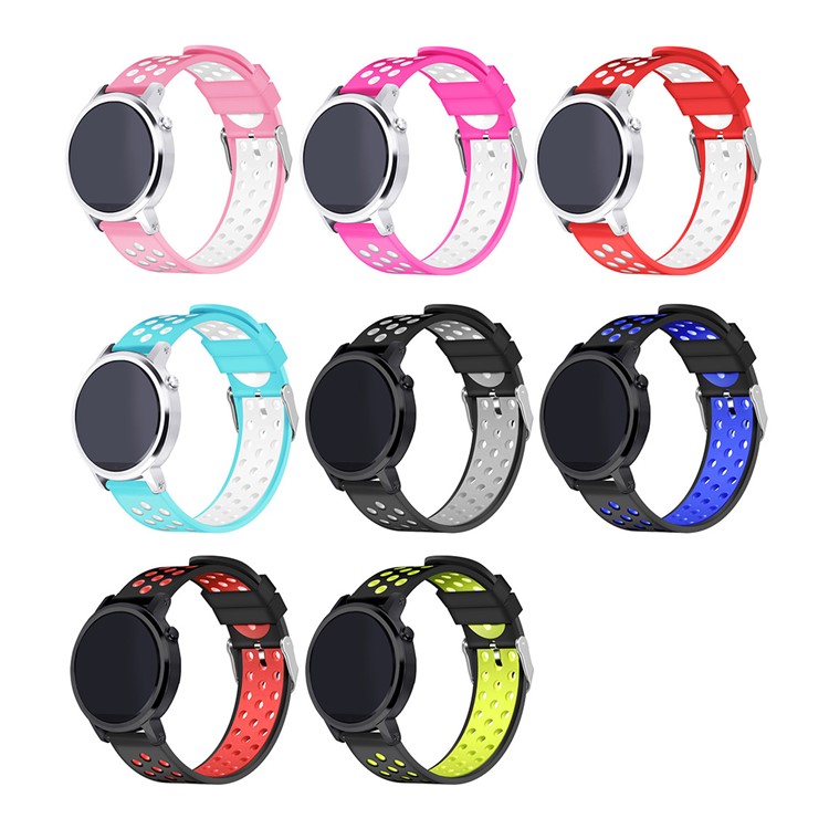 Two-tone Silicone Watch Band Strap for Xiaomi Huami Amazfit Stratos 2 / 2s - Black / White-11