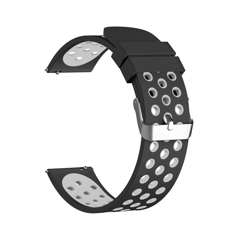 Two-tone Silicone Watch Band Strap for Xiaomi Huami Amazfit Stratos 2 / 2s - Black / White-5
